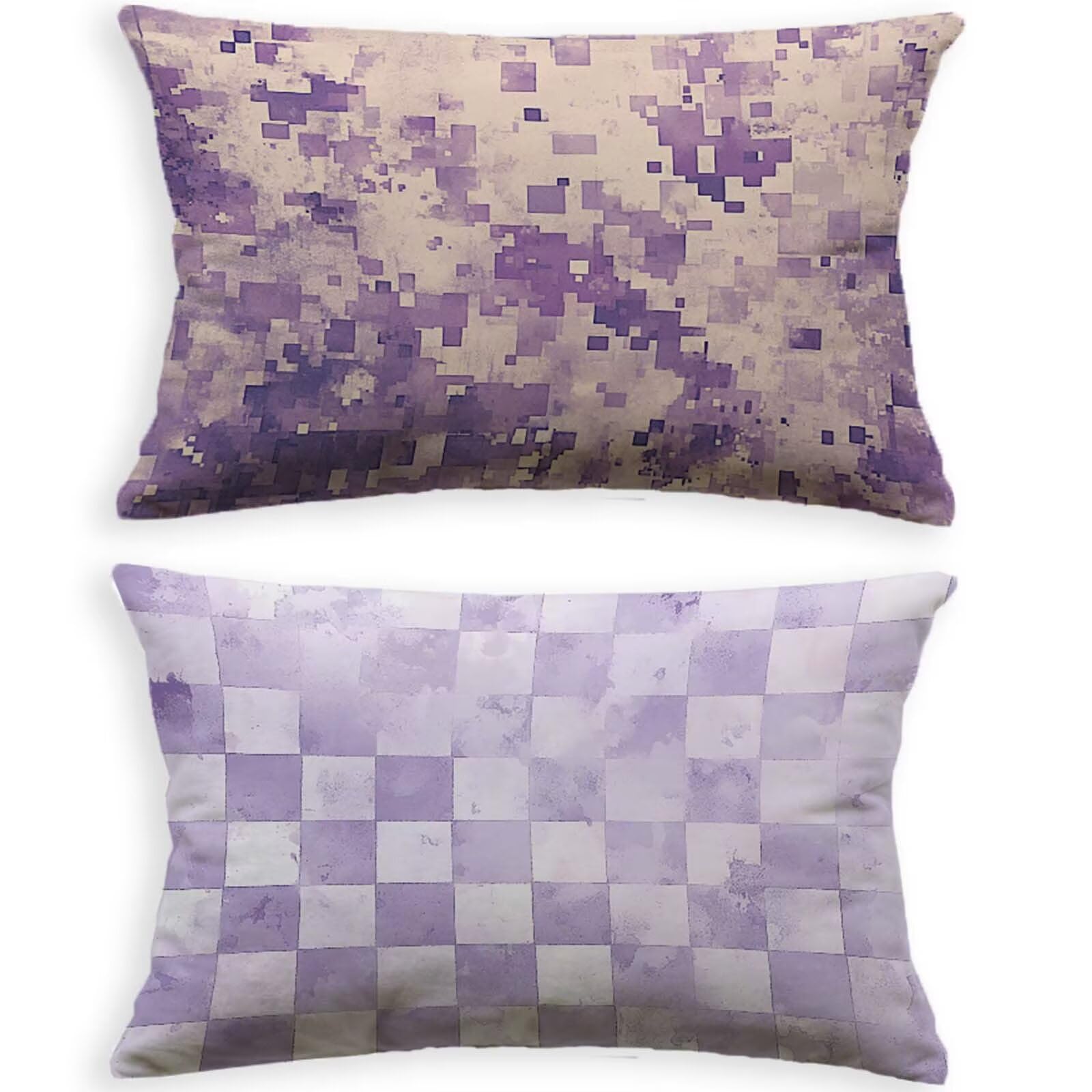 Taie oreiller 60x80cm violette en velours zippée pour protéger et embellir vos grands coussins