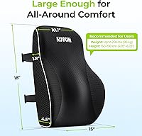 Vista 14 de Almohada AUVON de apoyo lumbar para silla de oficina con protuberancia patentada para soporte de la parte baja de la espalda, artículos ergonómicos