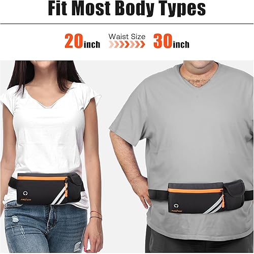 Miniatura 6 de Cinturón para correr con soporte para botella de agua bolsa desmontable para botellas, cinturón delgado para correr, gran capacidad, sin rebote para