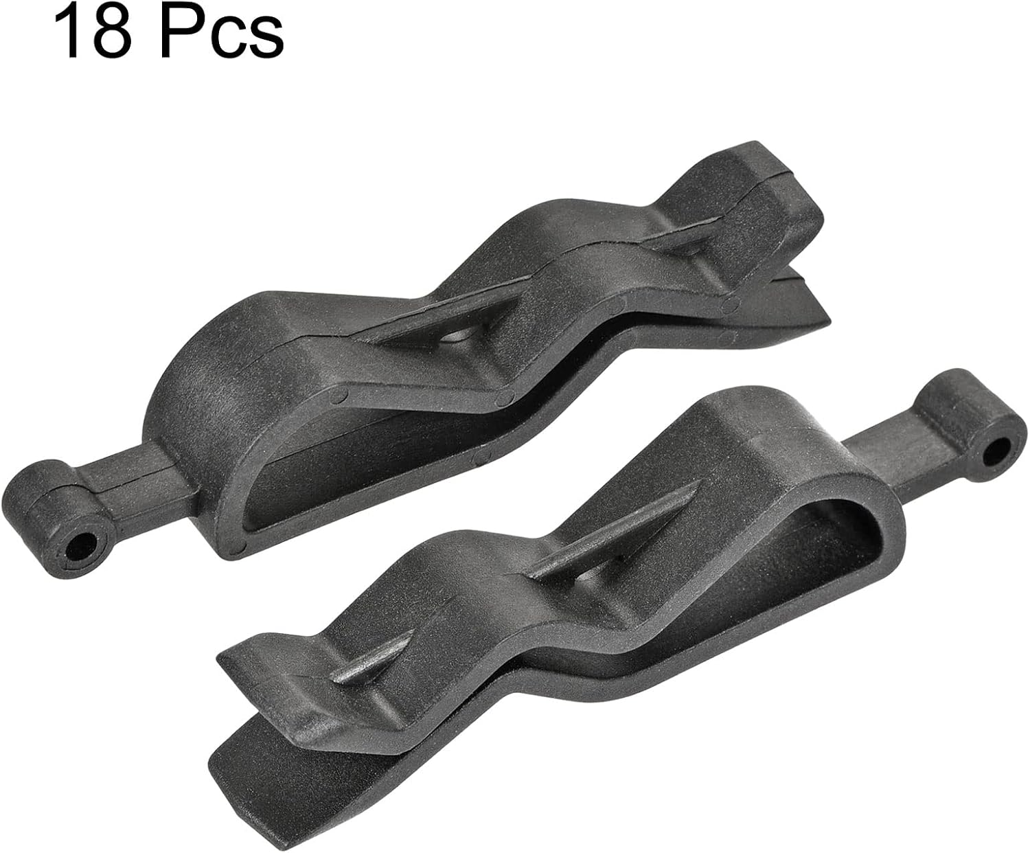 MECCANIXITY Garbage Bin Clip, Kitchen Trash Can Bag Clips Waste Basket Garbage Bin Clamp Bag Clip Black, Pack of 18