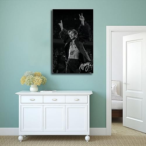Miniatura 4 de YEZLH Harry - Póster de música con estrellas masculinas firmadas en lienzo de edición limitada arte de pared para decoración de sala de estar