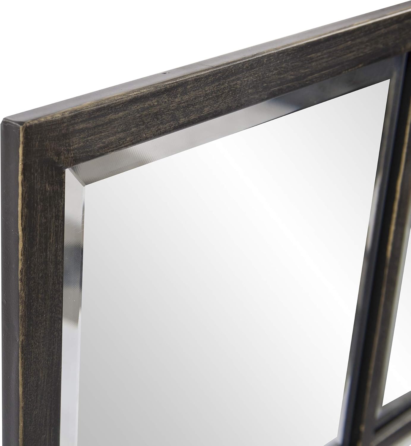 Howard Elliott Collection Atrium Windowpane Rectangular Mirror, Oil Rubbed Bronze, Framed Window Pane Grid Mirros for Home Decoration for Living Room Entryway, 24 x 48 inch