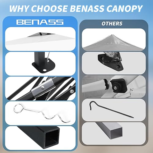 Miniatura 6 de Toldo desplegable de 10 x 10 pies, tienda de campaña fácil de montar, tiendas de campaña resistentes para fiestas, tienda de campaña para eventos