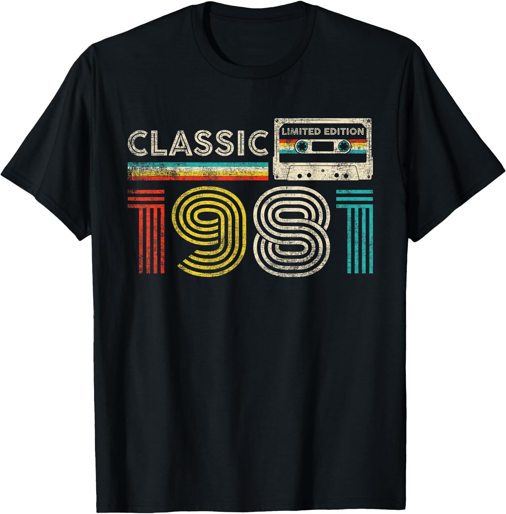 Classic 1981 Vintage 1981 Cassette Tape Men Women Birthday T-Shirt