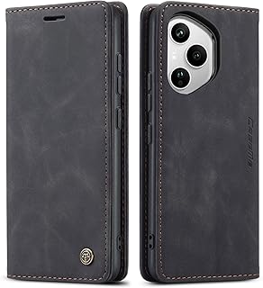 Phone Case Cover UNBLACK Luxury PU Leather Design 013 Flip Cover Card Slot Holder Cover Compatible with Honor 400 Pro (Black)