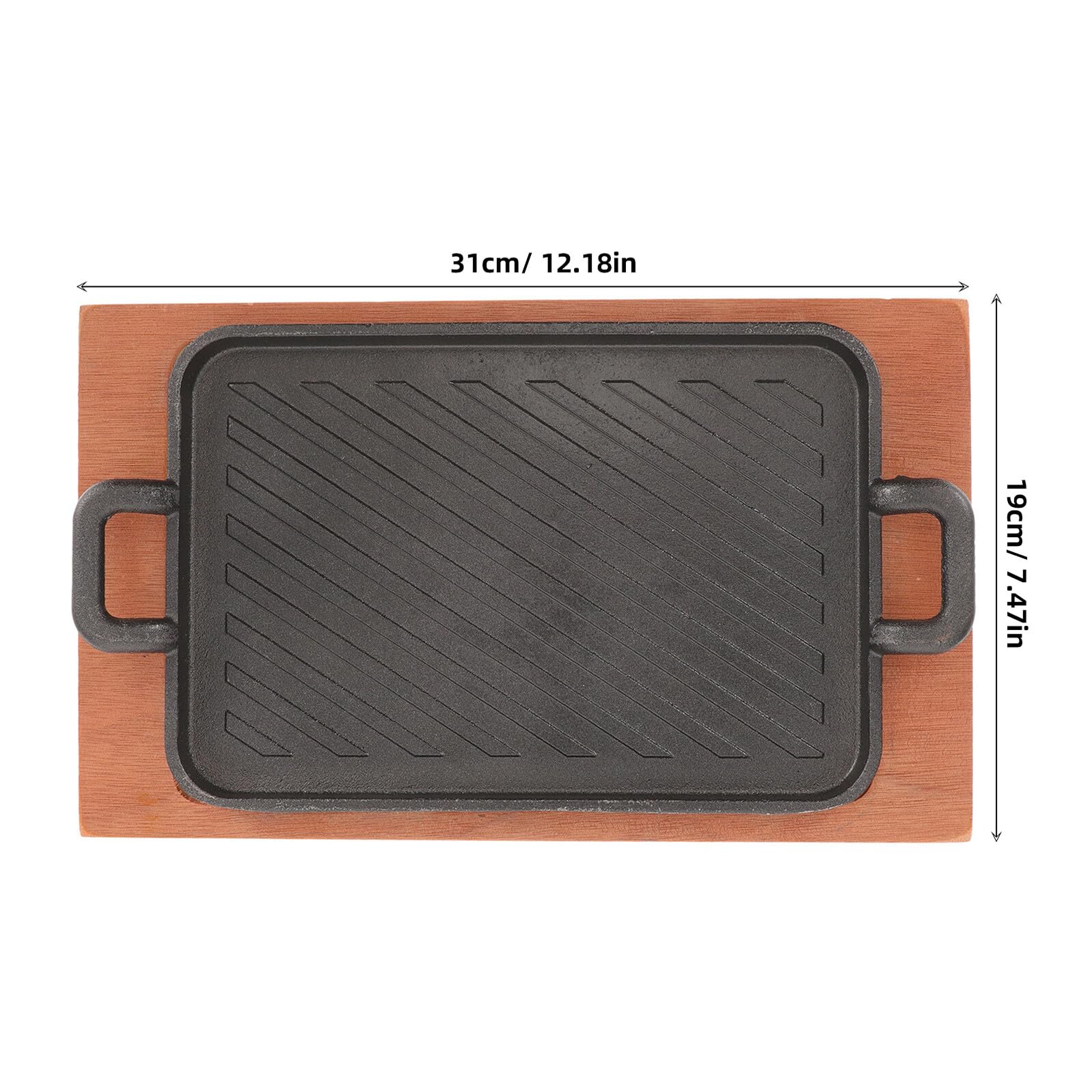 jojofuny Plancha para Parrilla de Gas Rectangular, Juego 1 Hierro