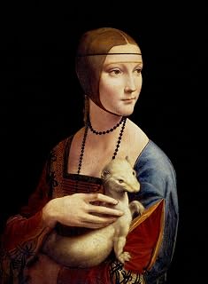 WONDERFULITEMS Lady with an Ermine Woman Portrait with Pet 1491 Painting By Leonardo da Vinci 12" x 16" image size art repro on matte paper