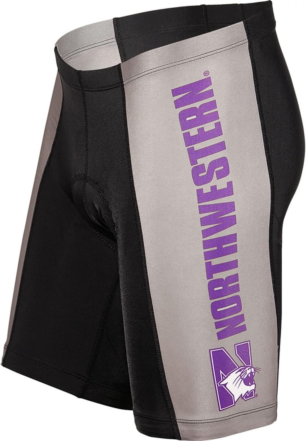 NCAA Northwestern Men's Cycling Shorts, White