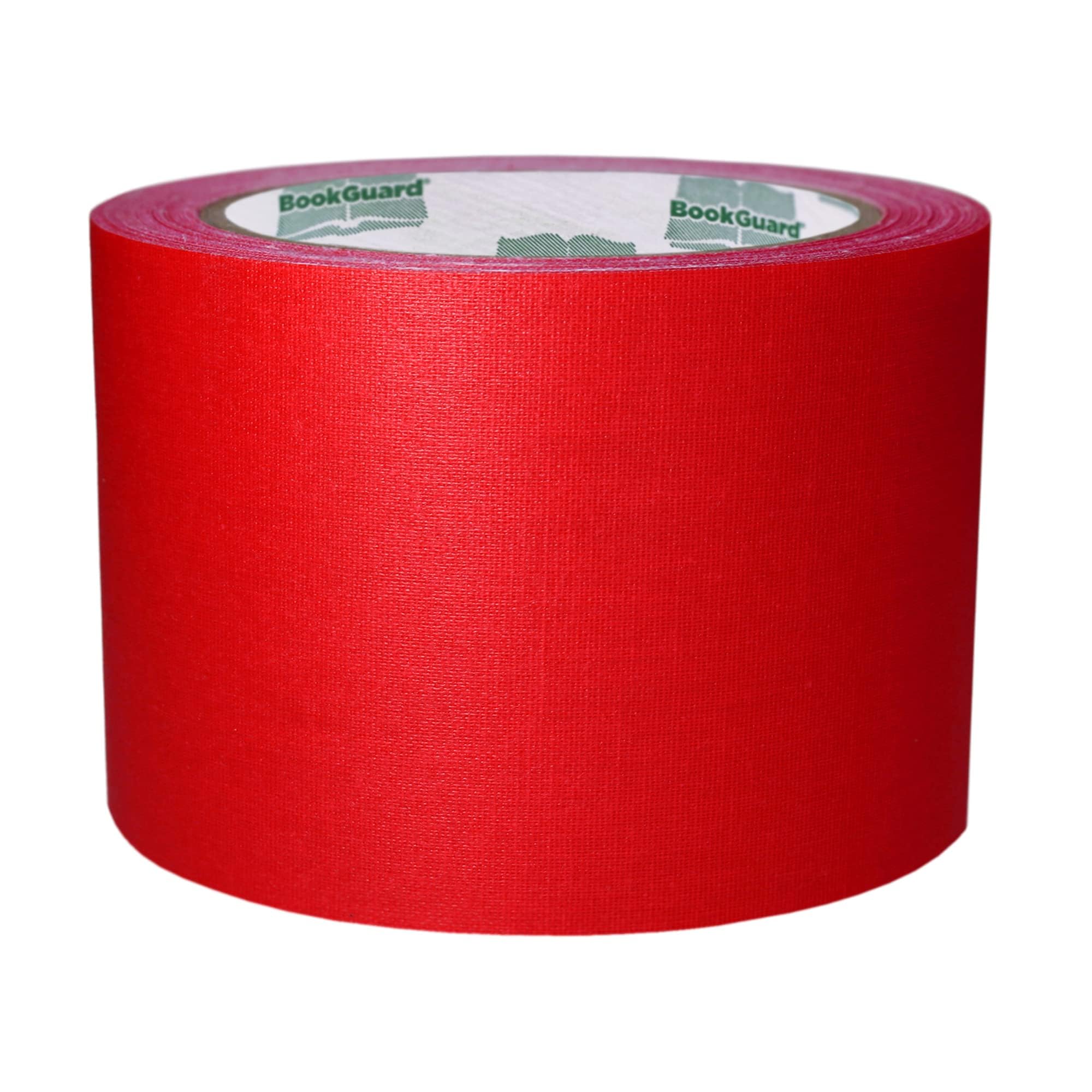 BookGuard 3 inch Premium Bookbinding Repair Cloth Tape, 15 Yard Roll, Red