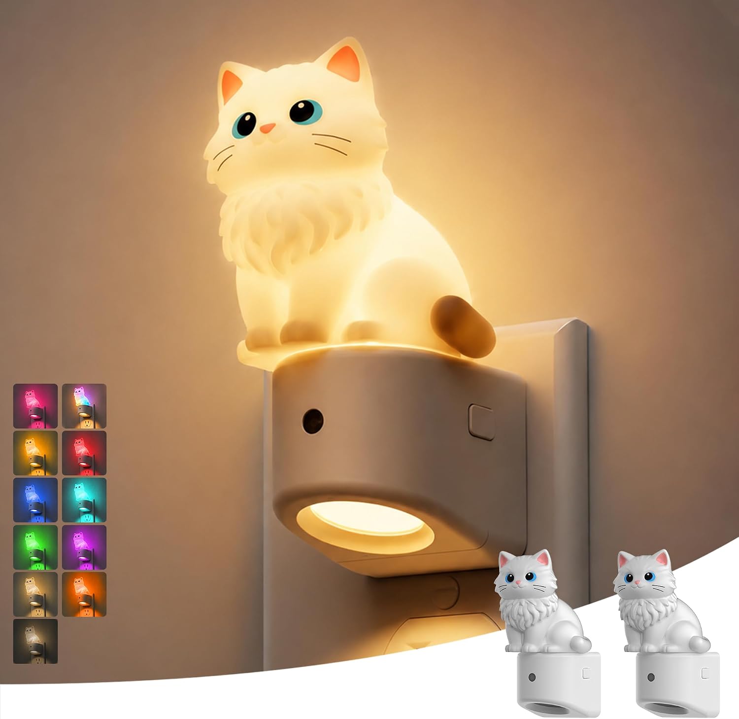 L LOHAS LED Night Light for Kids,Kids Night Light,Dusk to Dawn Sensor