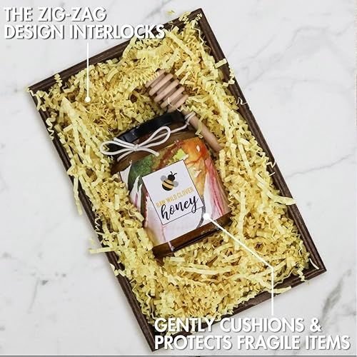 Miniatura 224 de MagicWater Supply - 1 libra - Naranja - Relleno de papel de corte arrugado ideal para envolver regalos, relleno de cestas, cumpleaños, bodas