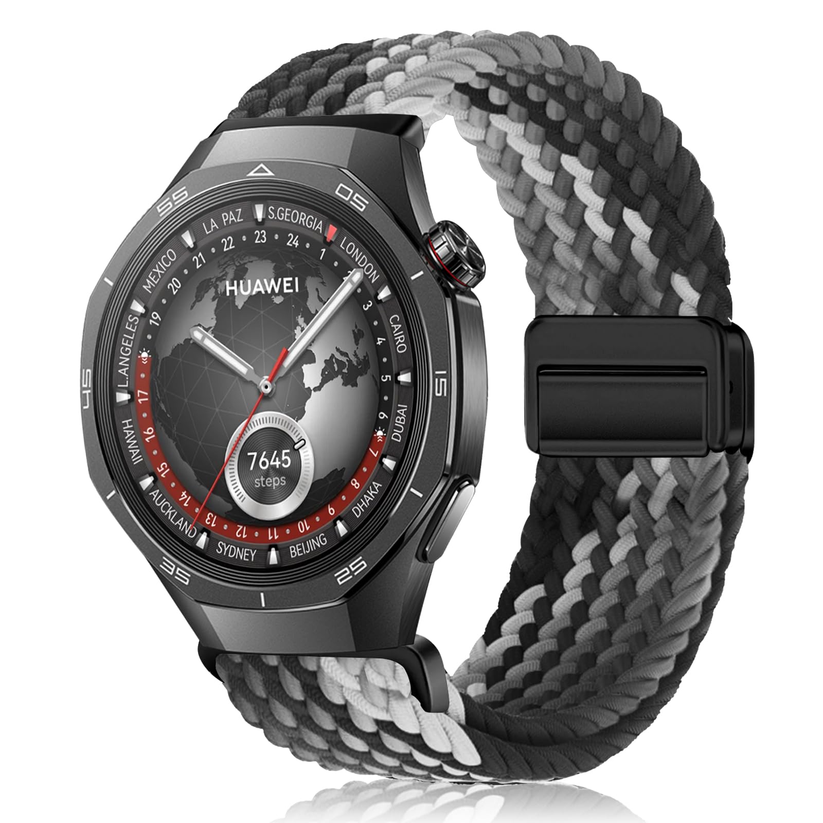 22mm Correa para Huawei Watch GT Runner 2/Ultimate 2/GT 6/6 Pro/GT 5/5 Pro 46mm, Magnética Nailon Deportivo Elásticos Unisex Correas para Huawei Watch 4/Buds/Ultimate