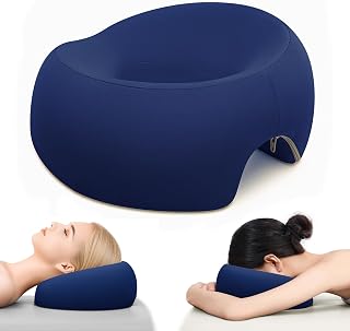 Massage Table face Pillow - Eye Surgery Pillow face Down， Suitable for Massage Beds and Home Sleep， with Memory Foam， Breathable Face Pillow for Spa, Napping & Skincare (Navy Blue)