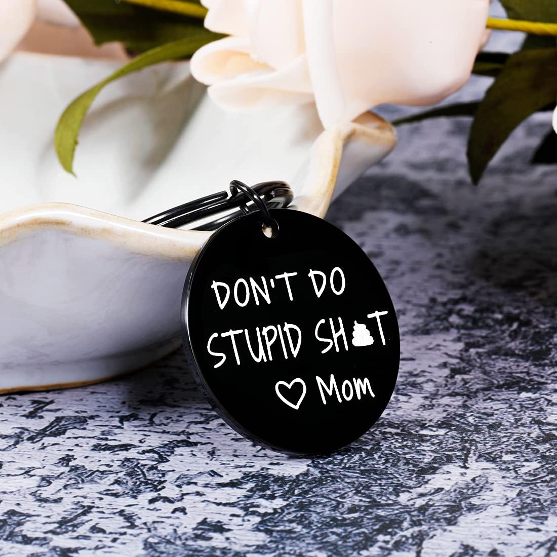 Don’t Do Stupi St Keychain Poop Funny Birthday Gifts for Son Daughter Teenagers from Mom Sarcasm Gift for Teens Boy Girl Graduation Valentine Christmas Humor Gag Gift Mother to Kids : Clothing, Shoes & Jewelry