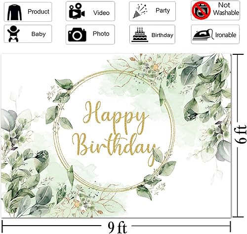 Miniatura 10 de Fondo de fotografía de hojas de eucalipto y suculentas, hojas de eucalipto, fondo de fotos para decoración de fiesta de cumpleaños, suministros de 7