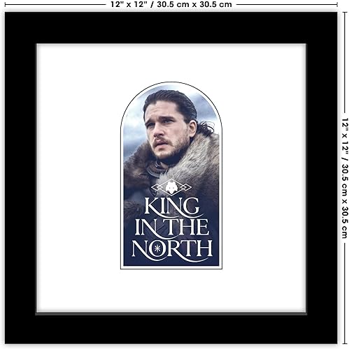 Miniatura 6 de Trends International Gallery Pops Juego de Tronos - Arte de pared de Jon Snow, versión enmarcada negra, 12 x 12 pulgadas, arte de pared de Gallery