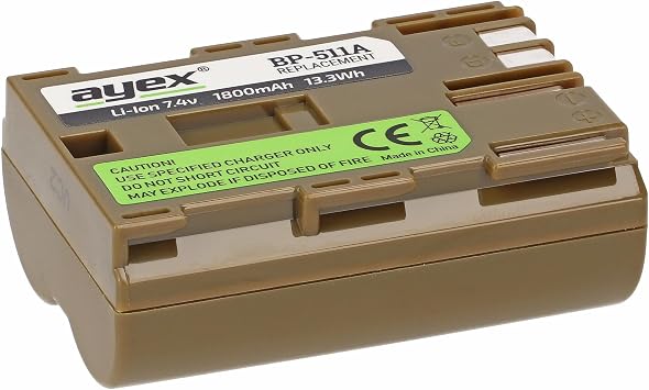 Ayex BP-511A Batarya, Canon 50D 40D 30D 20D 10D 5D 1D İle Uyumlu