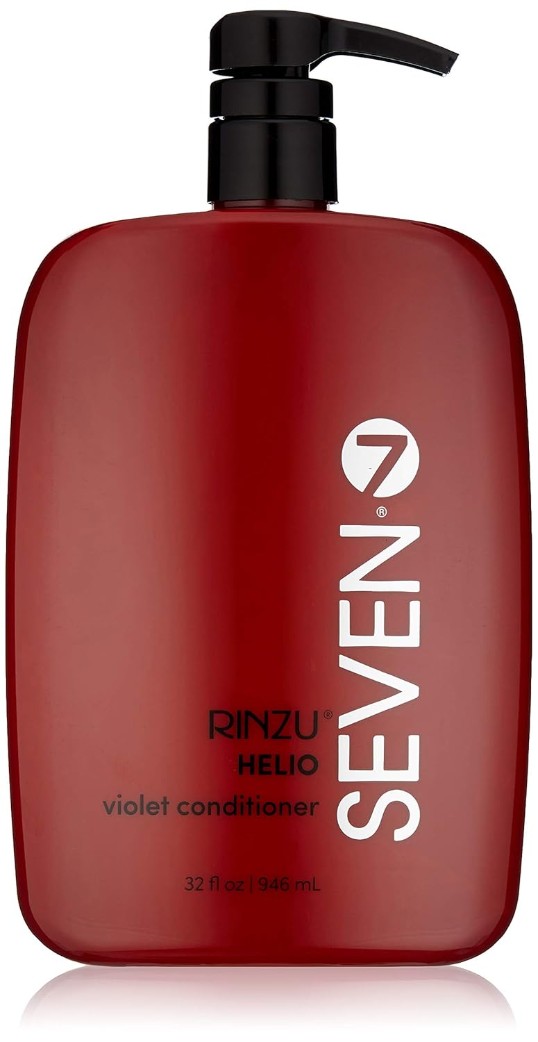 SEVEN Hair Care Rinzu Helio Violet Conditioner for Women & Men with Aragan Oil, Purple Conditioner for Blonde Hair & Brassiness, Sulfate + Paraben Free, Cruelty Free, Made in USA