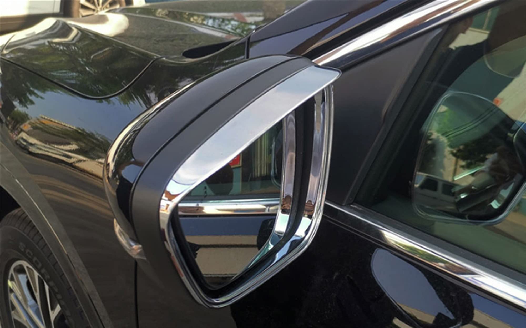 Car Styling ABS Cromado Espejo retrovisor ceja Protector de Lluvia Cubierta embellecedora, for Ford, for Kuga Escape 2020 2021