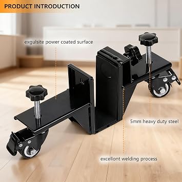 2Pcs Door Lifter Carts, Heavy Door Lifter Installation Hardware Tool Kit, Door panel Mover Installation Dolly for 0.8 to 2.36, Hands-Free Heavy Duty Door Installation Helper for Carrying Door Panels