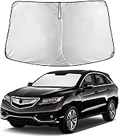 Vista 130 de EcoNour Parasol para parabrisas de camiones con bolsillo de almacenamiento Parasol reflectante de material 240T para protección contra rayos UV