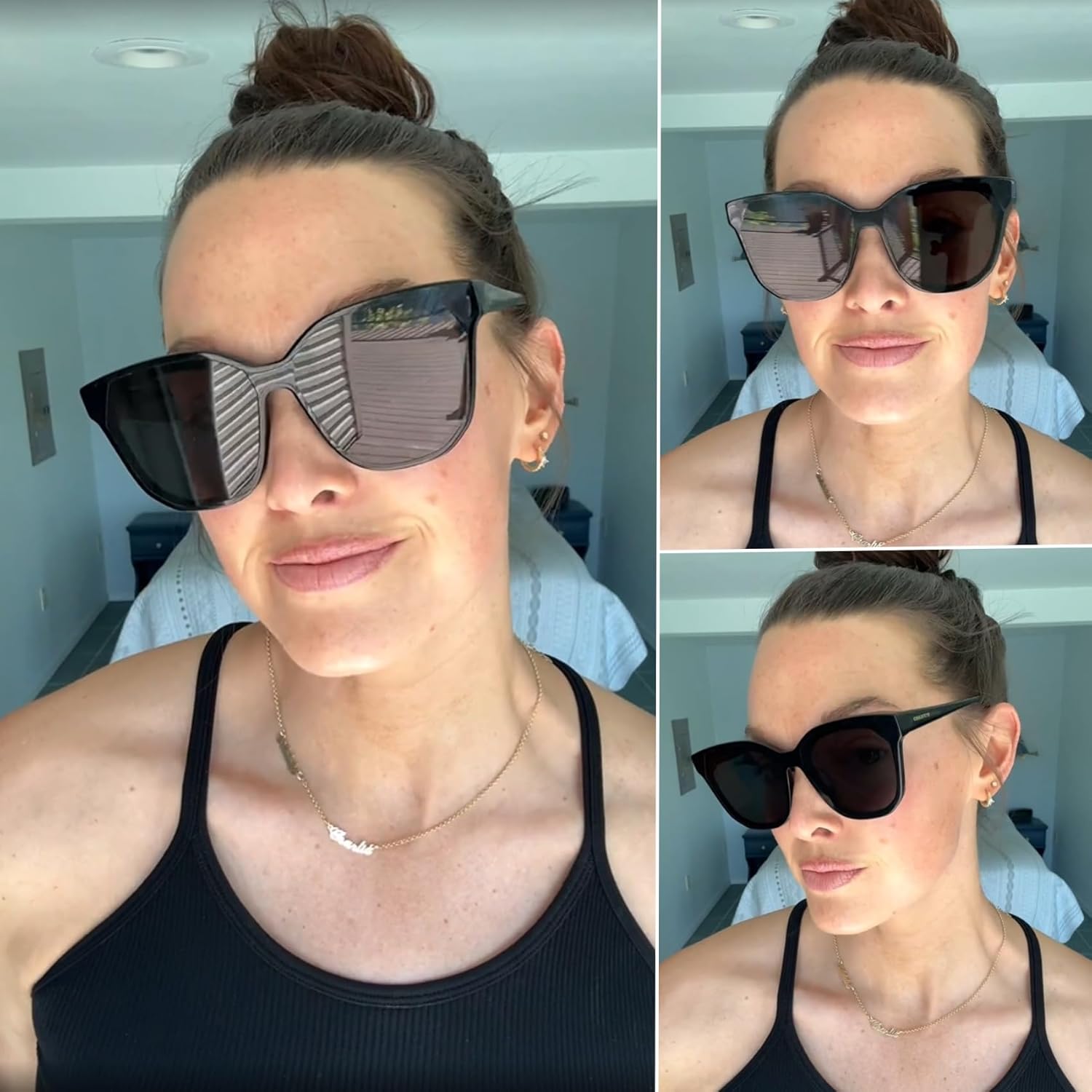 Oversized Sunglasses Womens, Large Square Sunglass UV Protection, Big Frame Trendy Shades - Image 2