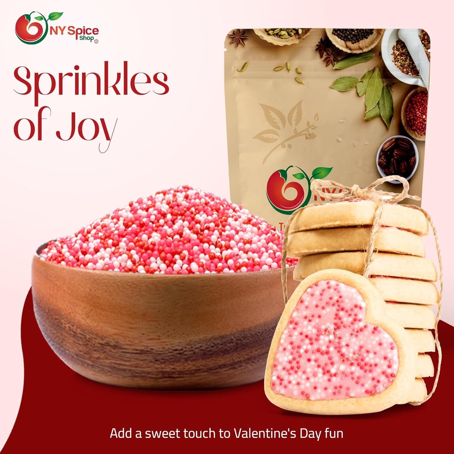 NY Spice Shop Nonpareils Mix - 3 Pound Decorative sugar beads for Sweet Treat and Ice Cream topping - Edible candy pearls for Baking, Desserts, Smoothies, Party Snacks, and gifts Bags