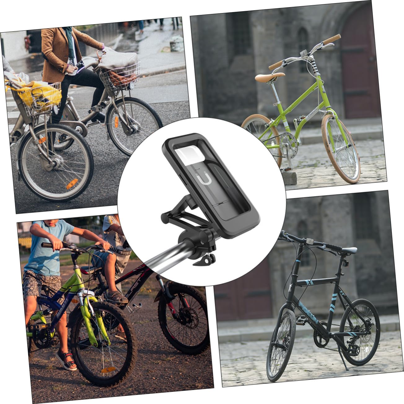 1pezzi Supporto Smartphone Per Bicicletta e Supporto Per Navigazione Con Rotazione Montaggio Facile Su Manubrio Compatibile Con Tutti Gli Smartphone