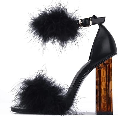 block fur heels