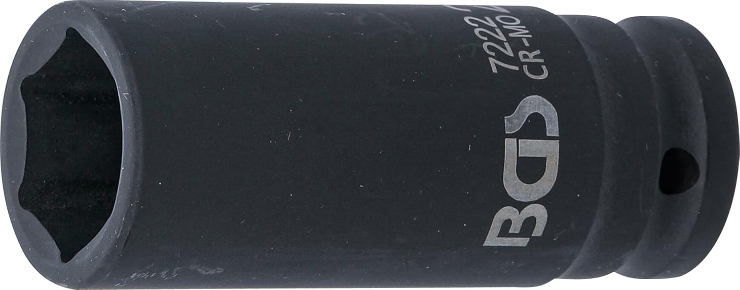 BGS 7222 | Impact Socket Hexagon, deep | 12.5 mm (1/2") Drive | 22 mm