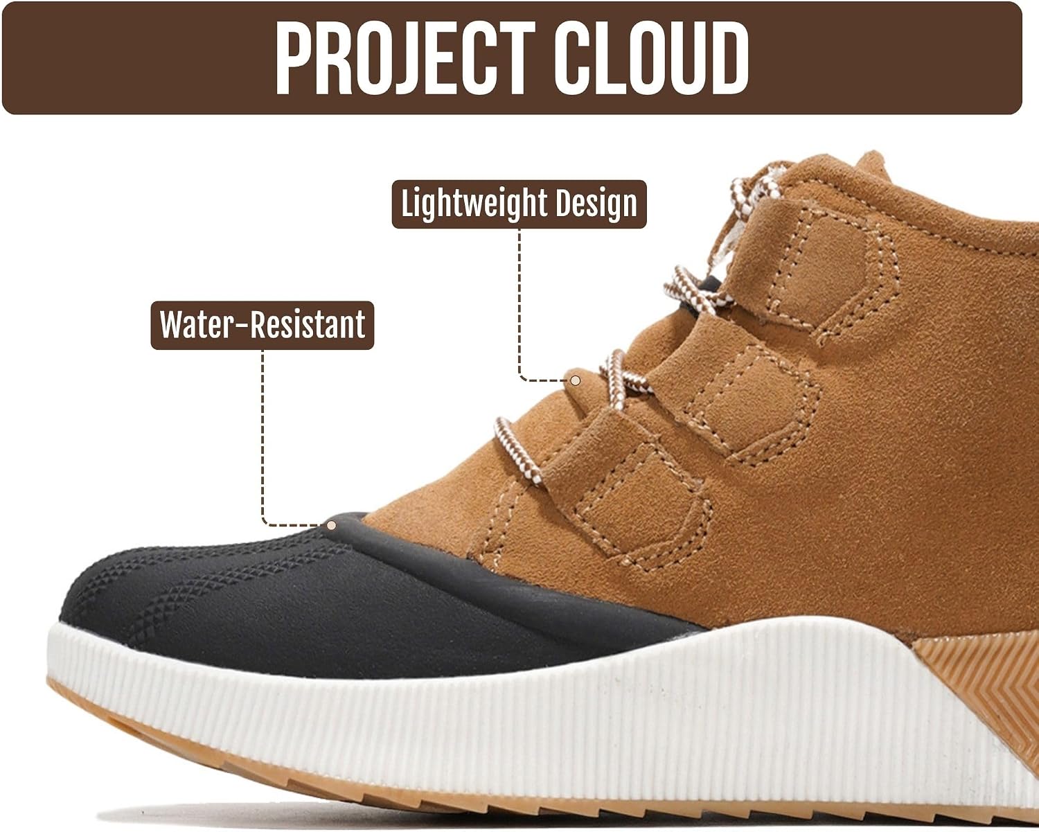 Project Cloud Women's Snow Boots | Waterproof & Lightweight | Memory Foam & Non-Slip