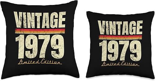 Miniatura 3 de Retro Est 1979 Limited Edition Born in 1979 Gifts 45. cumpleaños Vintage 45 Year Old Est 1979 LimitedEdition - Almohada de 18 x 18 pulgadas,