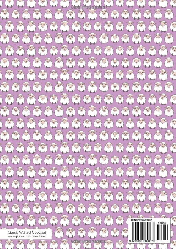 Sheep Notebook - Lined Pages - A4 - Premium: (Purple Edition) Fun notebook 192 lined pages (A4 / 8.27x11.69 inches / 21x29.7cm) - Image 2
