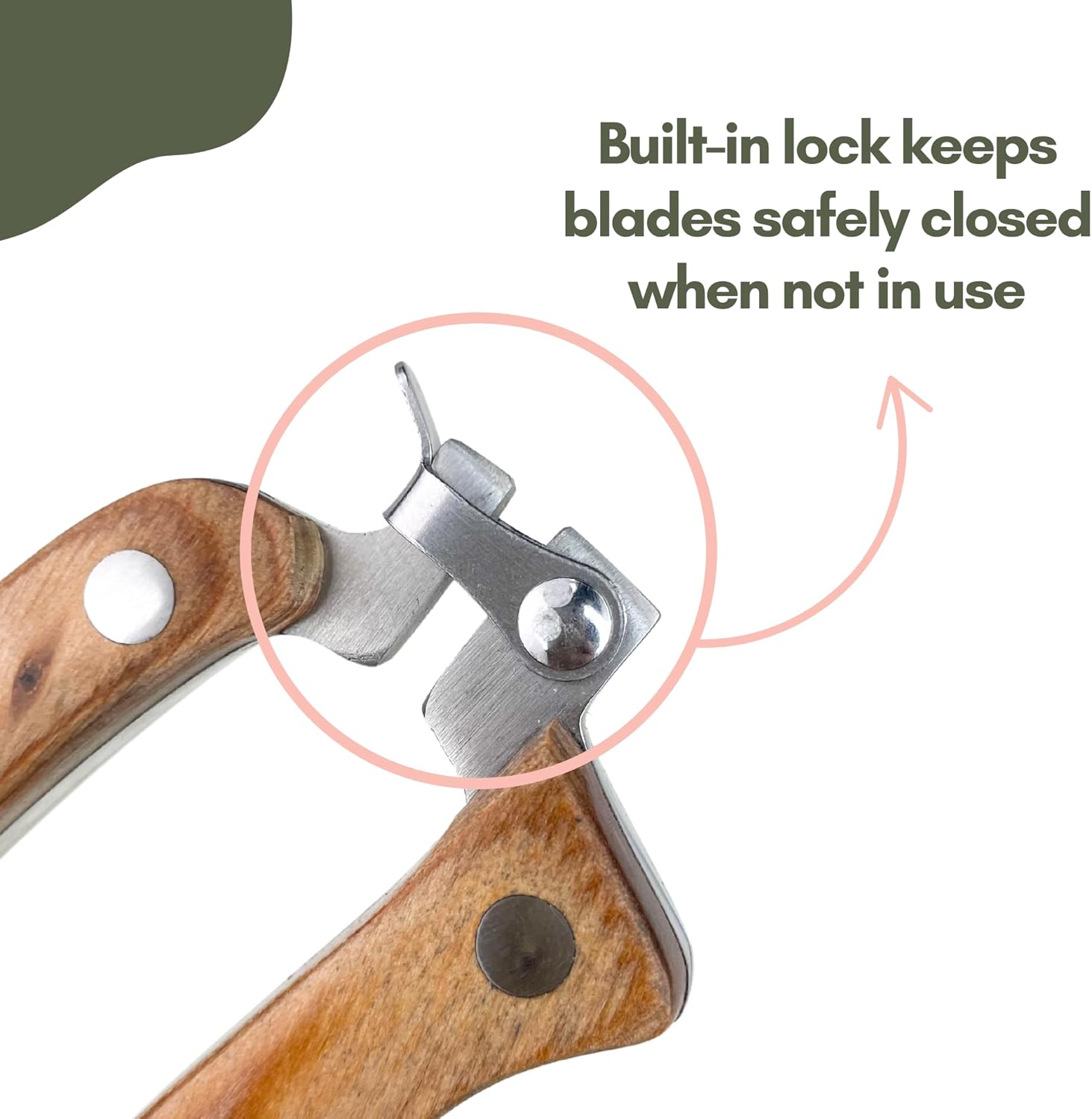 Mossify Gardening Shears Slim 8.5” – Premium Stainless Steel Pruning Shears with Wooden Handle – Hand Pruners, Plant Clippers & Garden Scissors – Sharp Garden Tool for Left & Right Hand Use