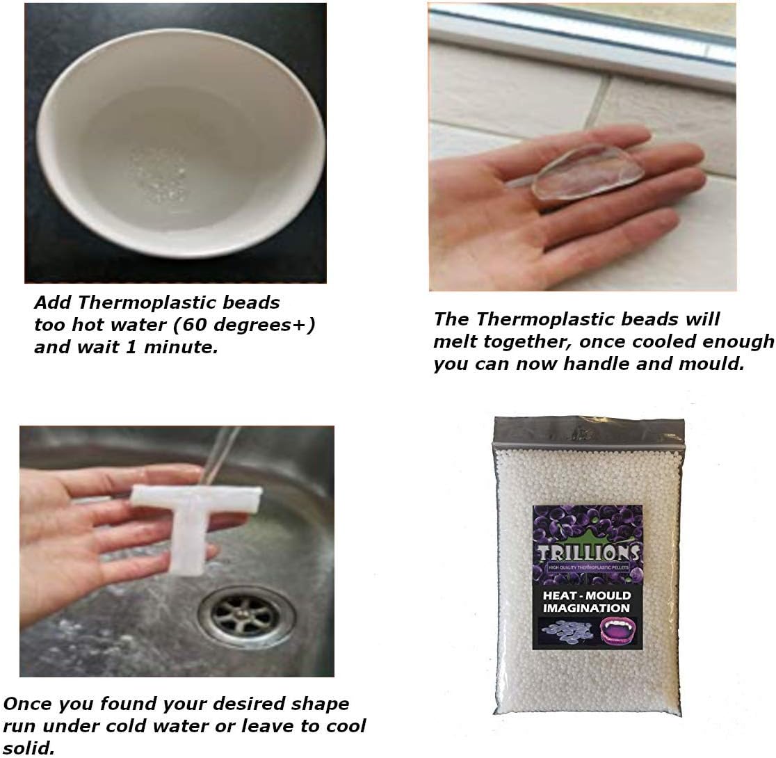 Hand Mouldable Thermoplastic 1000g/1kg Plastic, White - Image 4
