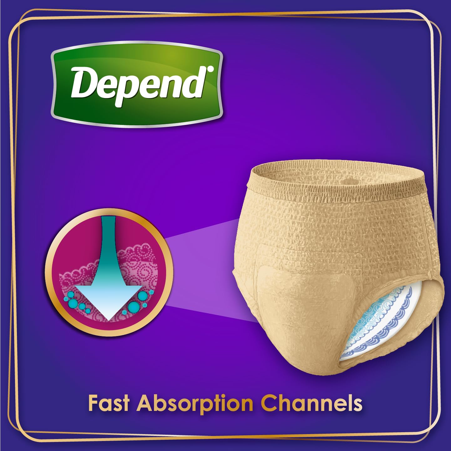 Depend Comfort Protect spodnie dla kobiet na nietrzymanie moczu, rozmiar L, 9 sztuk (3 sztuki)