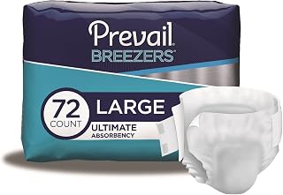 Prevail Breezers Ultimate Absorbency Briefs, Large, 18-Count (Pack of 4)