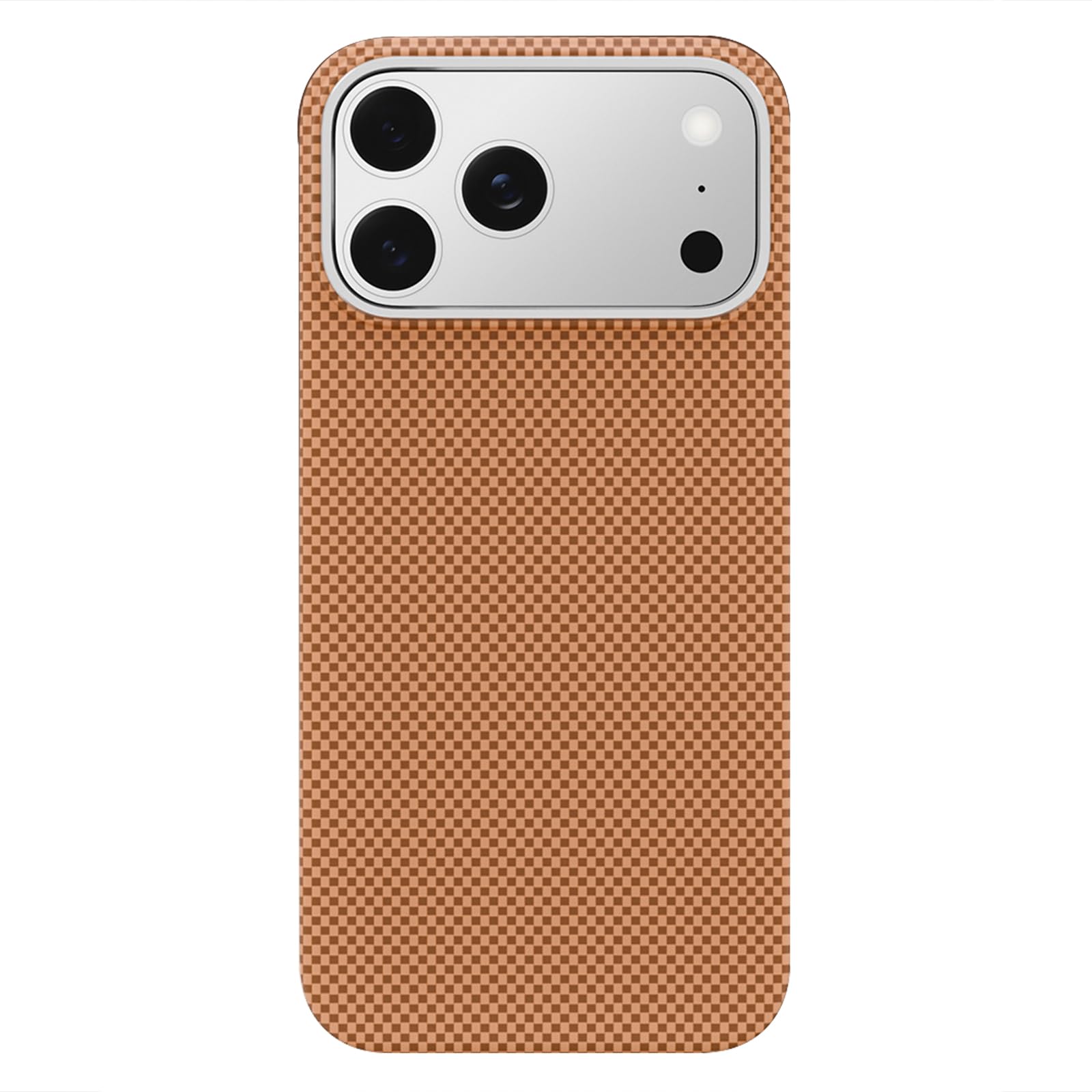Etui iPhone 17 Pro Max mince motif carbone orange housse