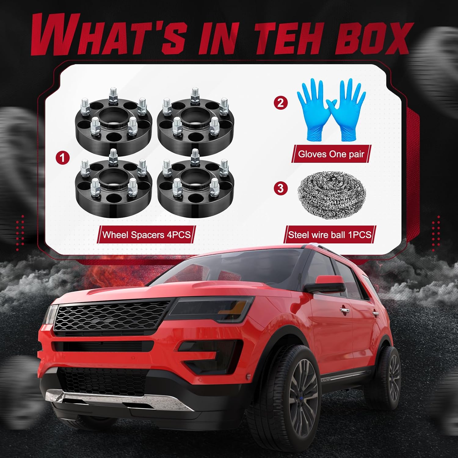BDFHYK 5x5 Wheel Spacers 1.5 Inch Compatible with Jeep Grand Cherokee L Wrangler Compatible with Dodge Durango 2011-2024, 4PCS 5x127mm Wheel Spacer for M14x1.5 Studs & 71.5mm Hub Bore, Not Hubcentric