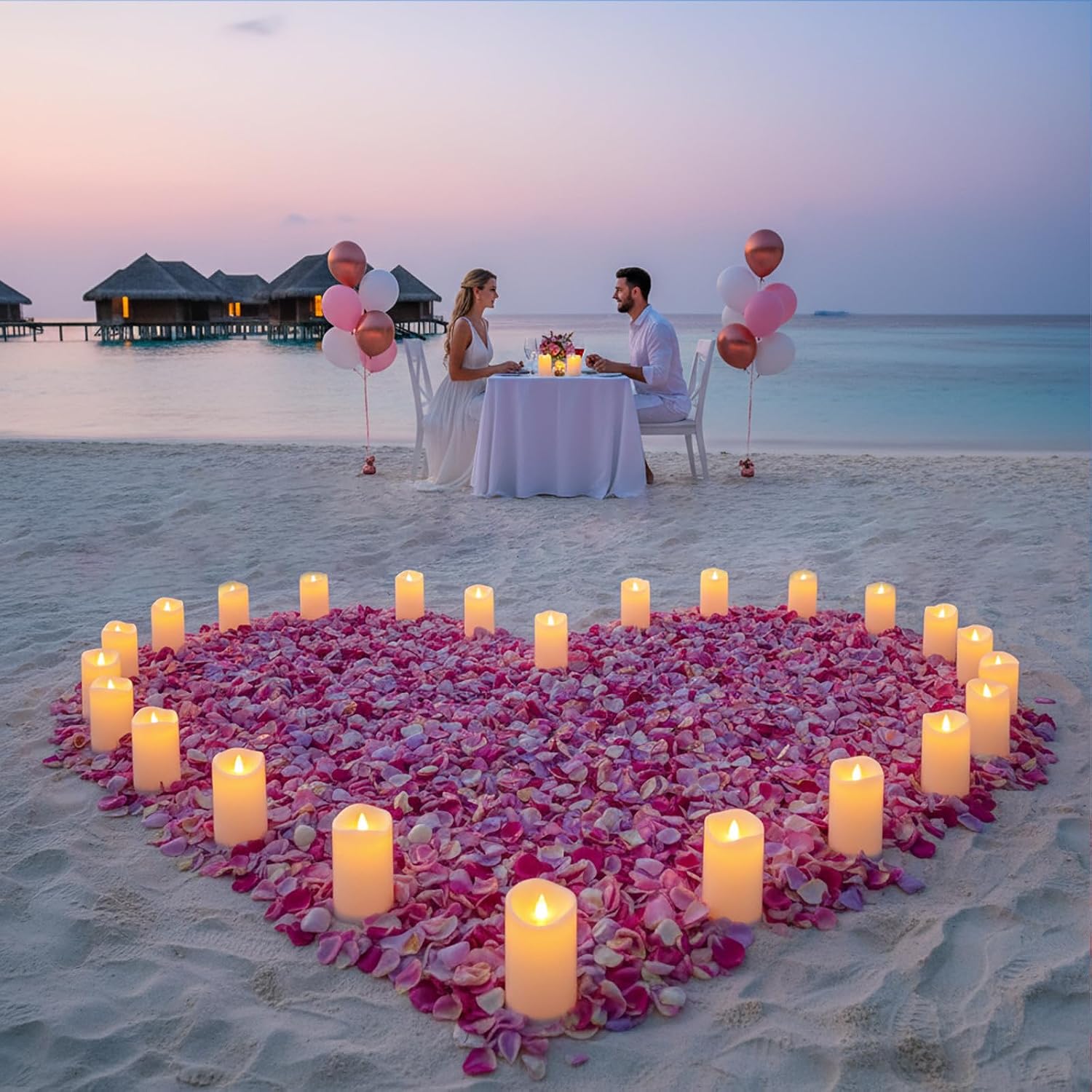 Flameless Candles 4" 5" 6" Outdoor Indoor Pillars Battery Operated Flickering Candles Include 10-Key Remote Timer 400+ Hours by 2 AA Batteries (White Candle - Warm light, 3"D x 6" H - 2 Pack) image 5