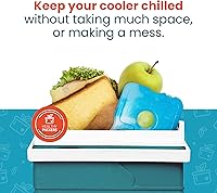 Vista 6 de Healthy Packers Ice Packs for Lunch Boxes & Coolers - Freezer Packs - Original Cool Pack Cooler Accessories for Beach, Camping & Fishing Slim &