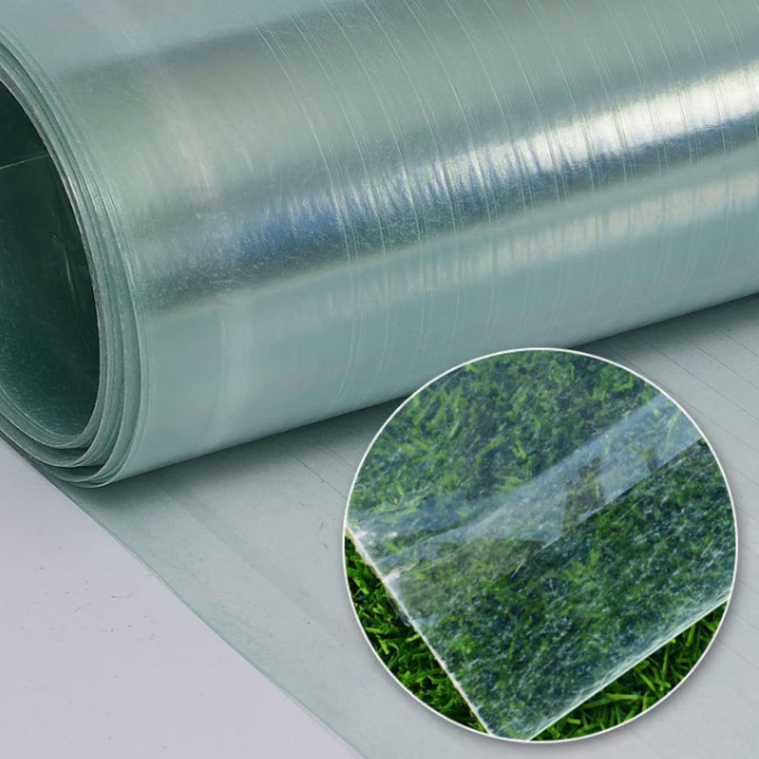 LFFH Polycarbonate Roofing Sheet, 0.8mm Clear Roofing Panels Waterproof Daylighting Panels Greenhouse Heat-Insulating Panels (Color : Clear, Size : 1mx6m)