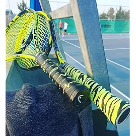 ALIEN PROS Tennis Racket Grip Tape (6 Grips) - Tac Moisture Feel Tennis Grip - Tennis Overgrip Grip Tape Tennis Racket - Wrap Your Racquet for High Performance (6 Grips, Cubic)