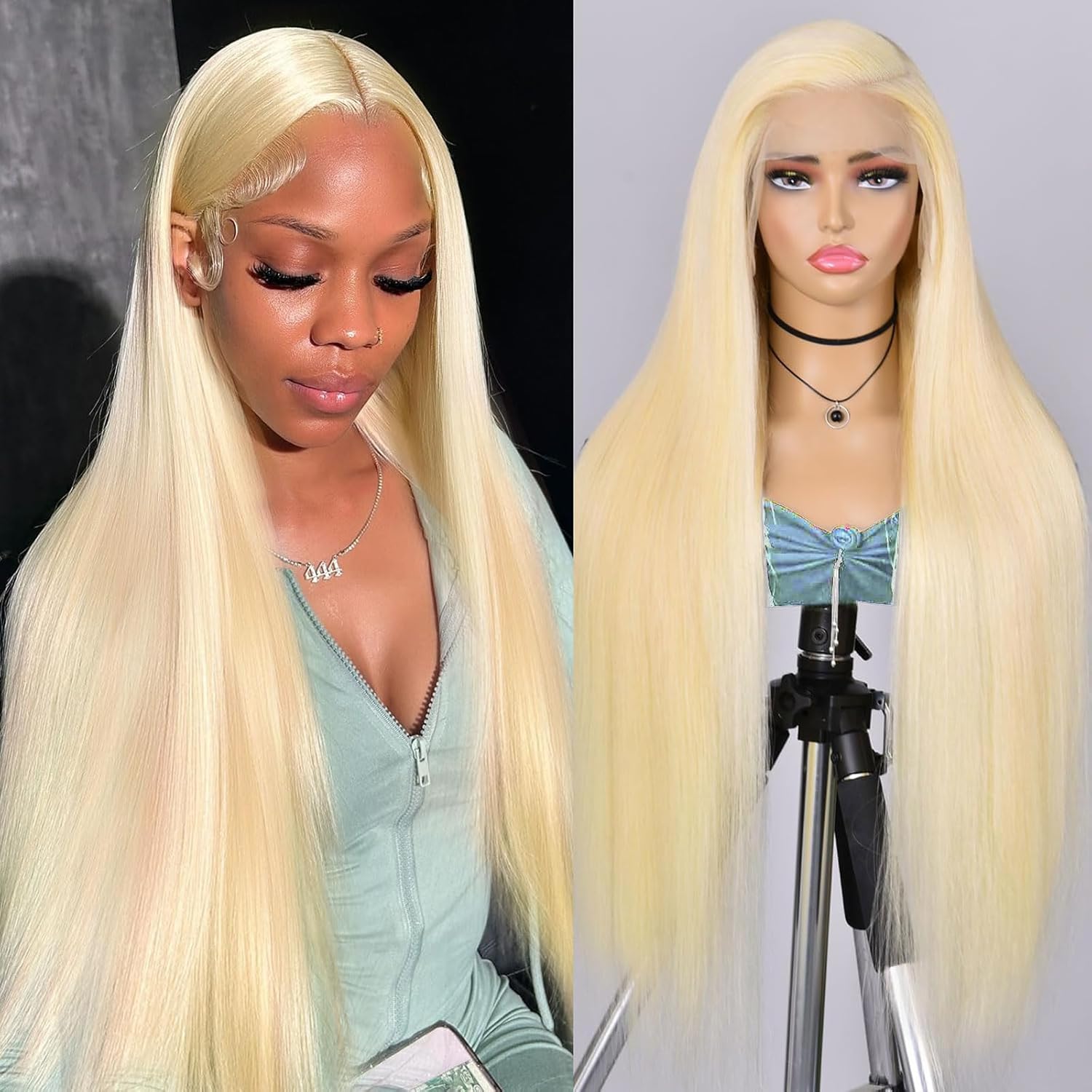 ULRICA Blonde Wig Human Hair Straight 613 Lace Front Wig Human Hair Wigs for women 26 Inch 200 Density 13x4 HD Lace Front Wigs Human Hair Pre Plucked Blonde Wig