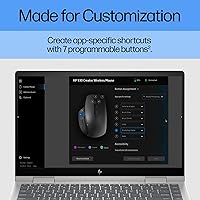 Vista 3 de HP 930 Creator - Ratón inalámbrico compatible con Bluetooth/cable con adaptador USB-A - 7 botones programables - Agarre ergonómico - Haz clic