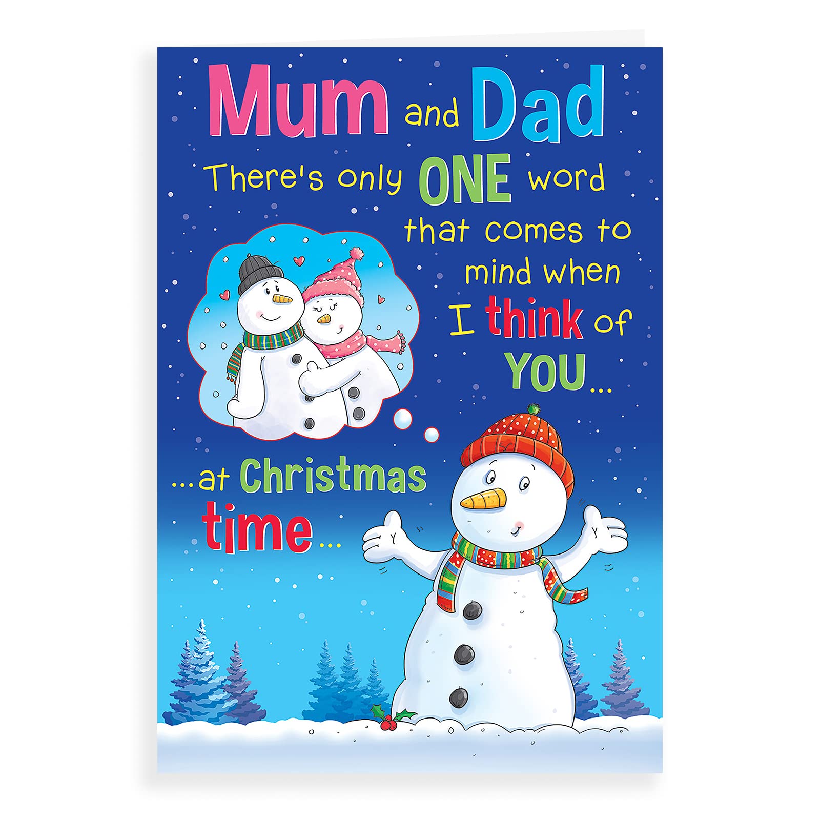 Humour Christmas Card Mum & Dad - 9 x 6 inches - Regal Publishing, C85553