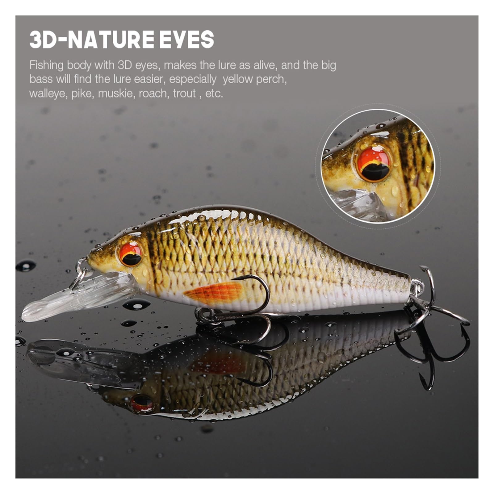 5pcs for Wobblers Minnow Fishing Lure Set 7cm 11g schwimmende Minnow Köder Kit Künstliche Köder Kurbelköder (Color : Set A)