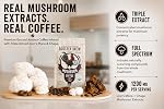 Prime Coffee + Objectif & Énergie avec 1200mg Lion, Manille & Chaga, Champignon biologique Coffee (Pas instantané), Organic Moyen Roast Ground Arabica, Basse Caféine & Faible acidité, 10oz – Rooster Brew