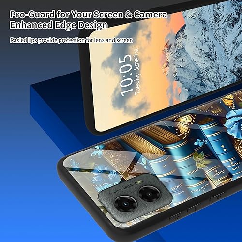 Miniatura 2 de Funda para Moto One 5G Ace, Motorola G 5G para mujer, resistente de doble capa con textura de PC, silicona suave, a prueba de golpes, funda