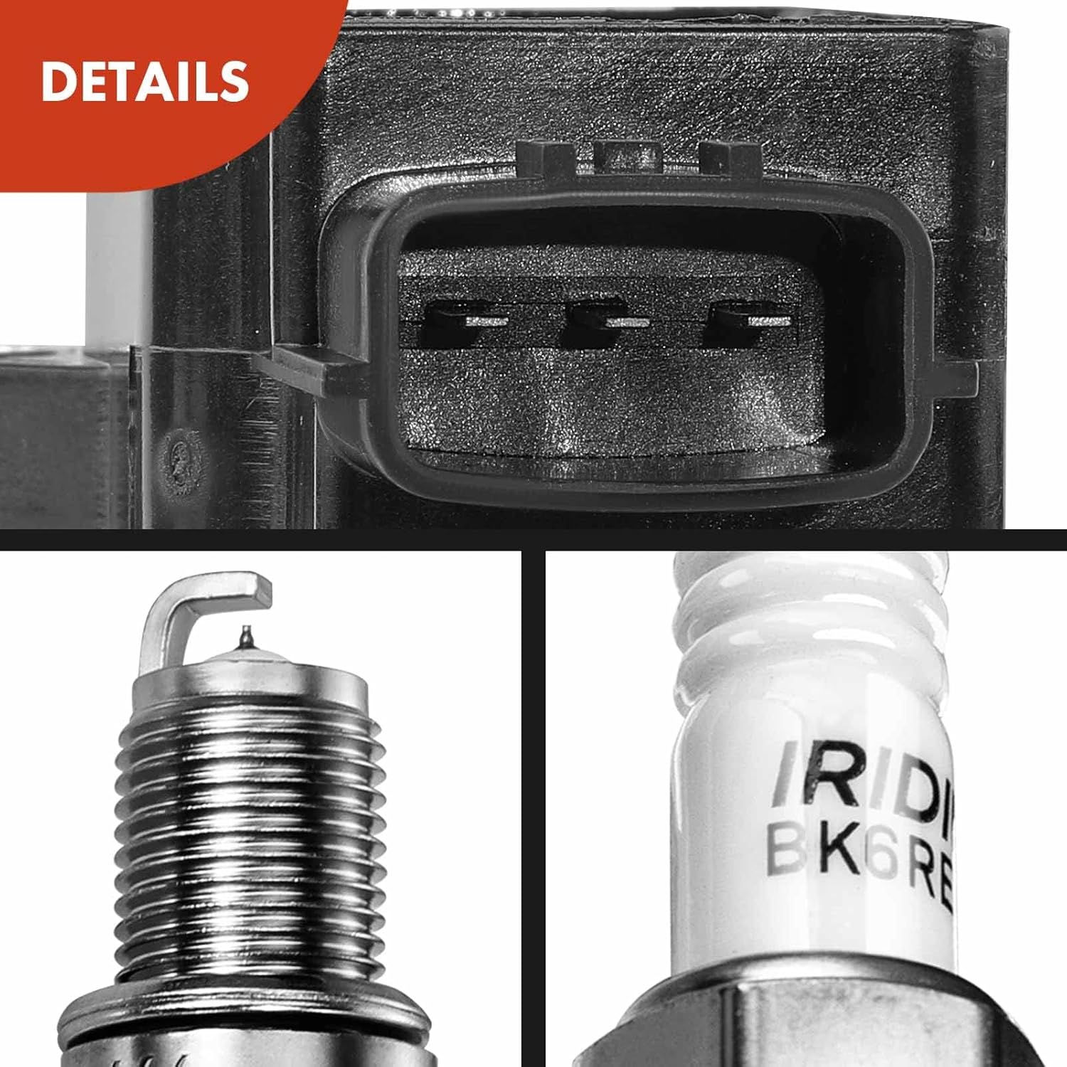 A-Premium Ignition Coils and Spark Plugs Kits Compatible with Mazda 5 2006-2007 L4 2.3L 4-PC Set